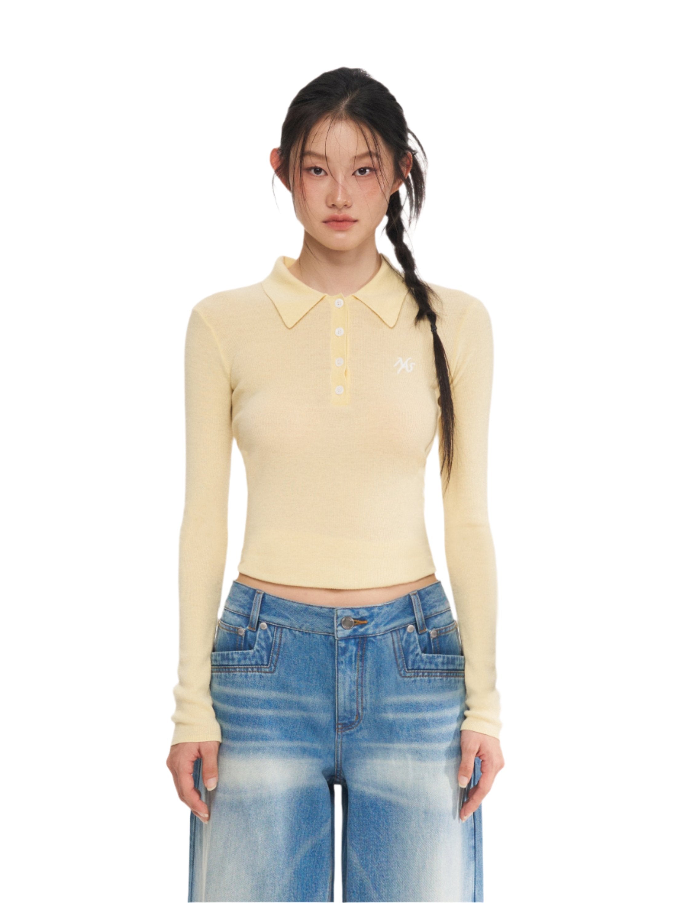 Multi Knit Polo-Wheat main image 1