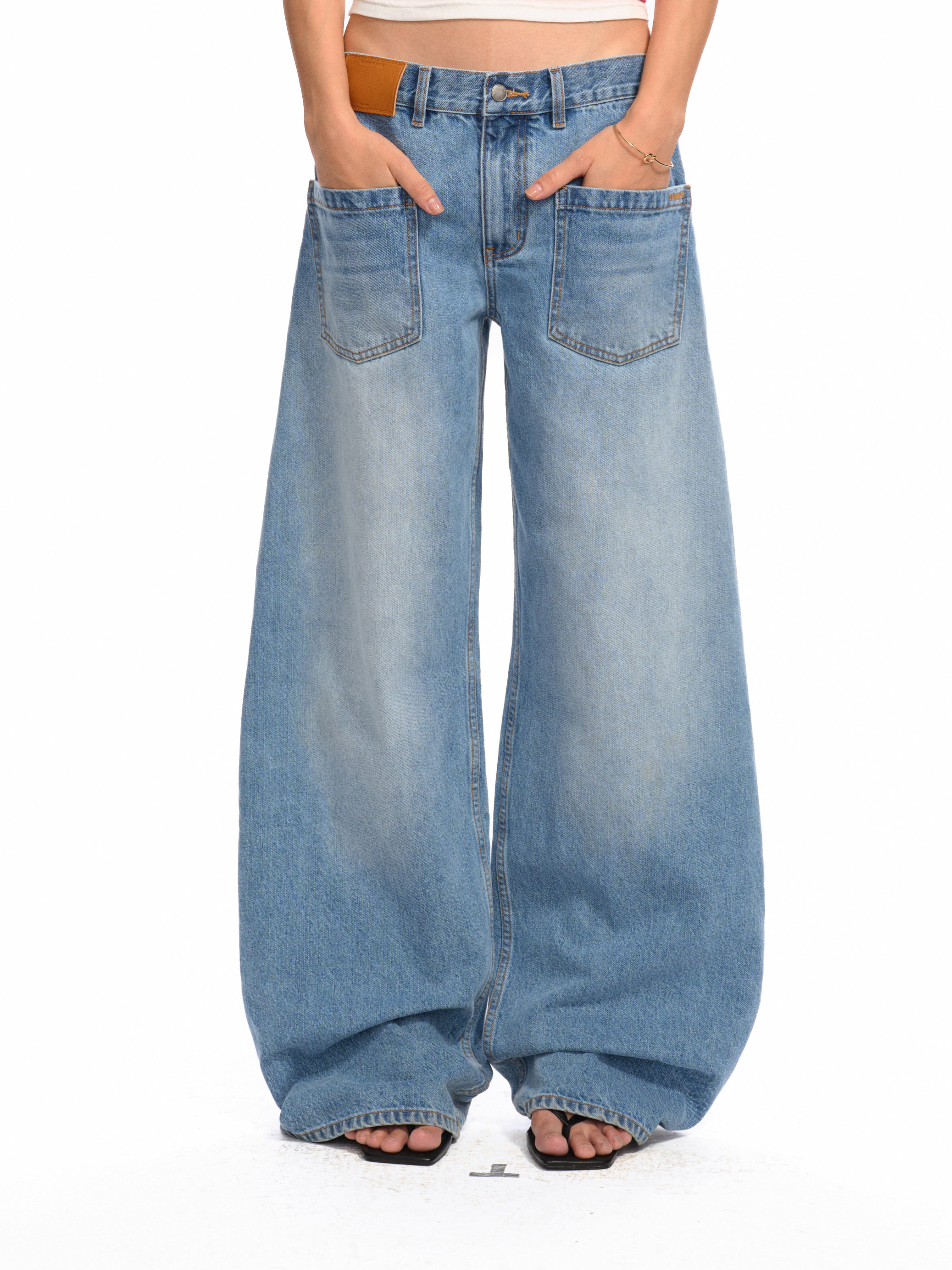 Blue Ceramic Denim Sack Jeans – NAWS