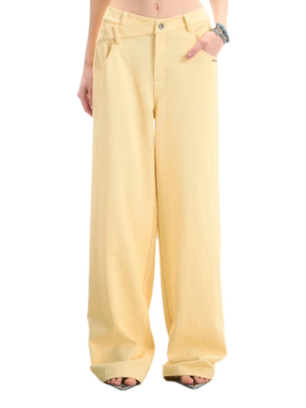 Yellow Organza Pant Straight main image 0