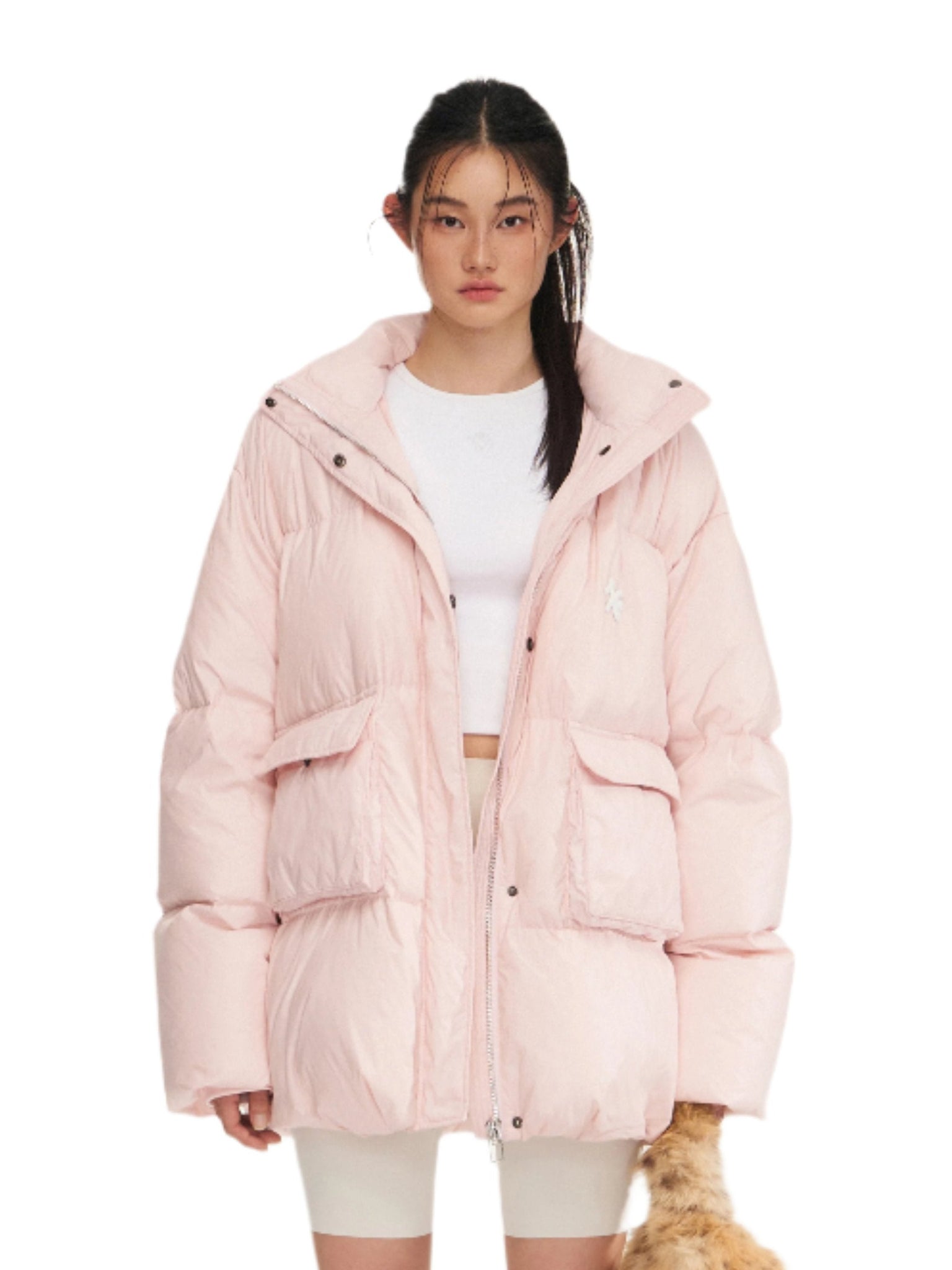 Space Down Jacket In Pink