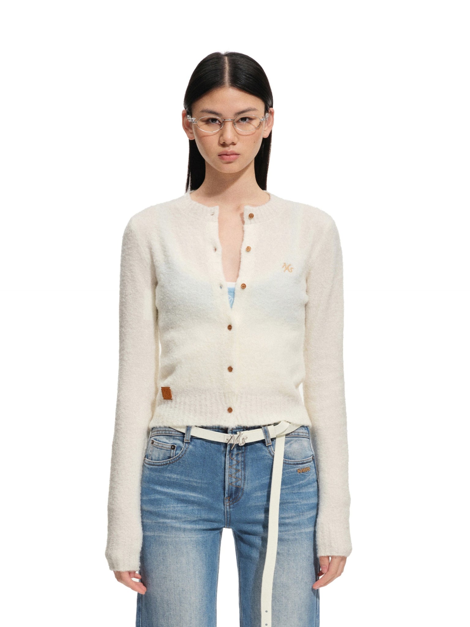 Polar Crew-Neck Knit Cardigan