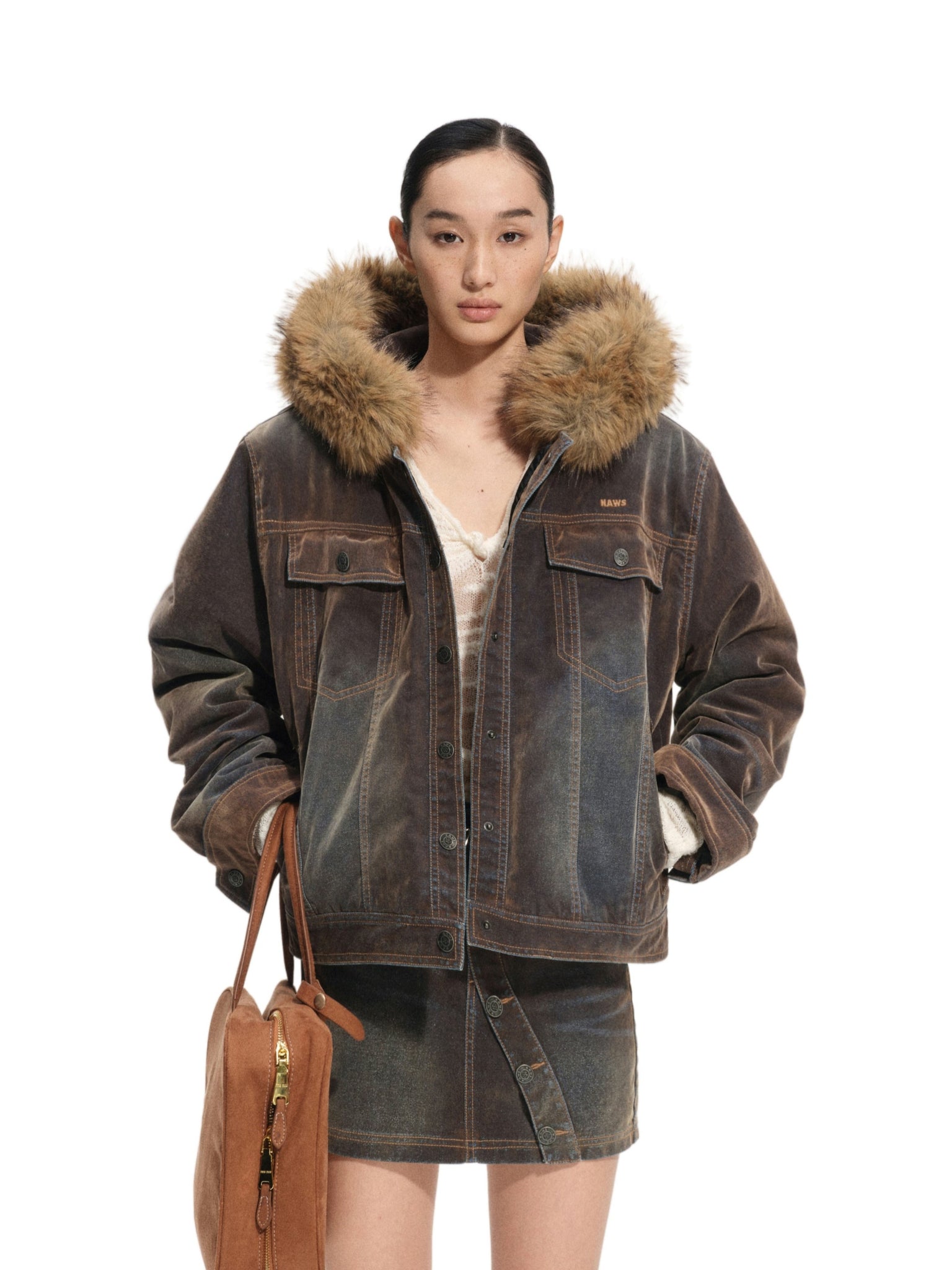 Rose Oversized Denim Padded Coat