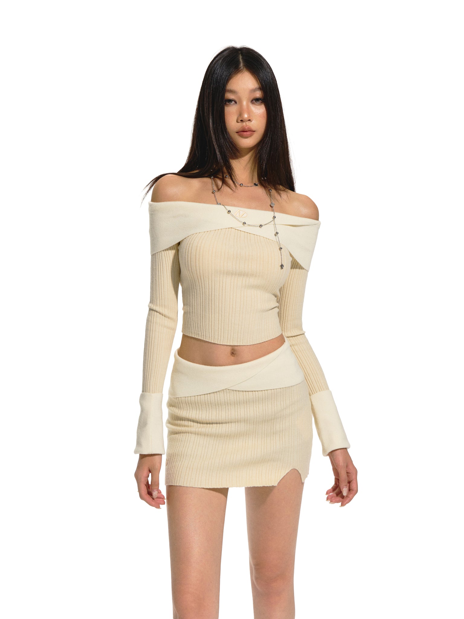 Beige Knit Top Assorted Colors Set