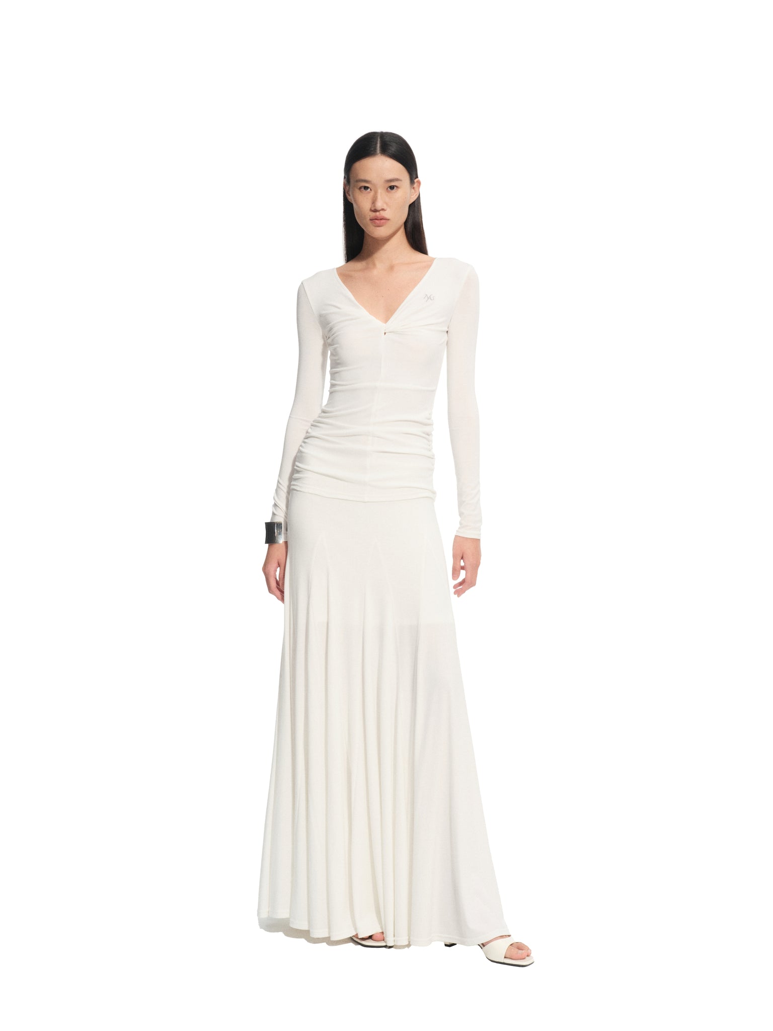 위스테리아 플라워 롱 드레스