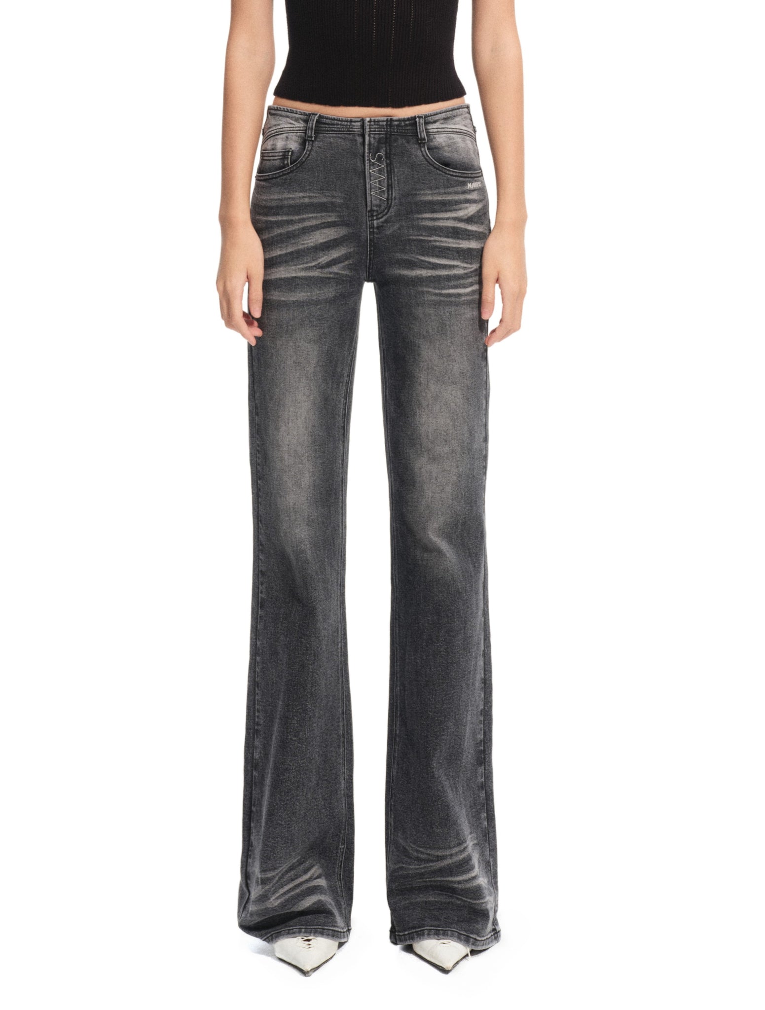 N4 Straight-Leg Jeans Mist Grey
