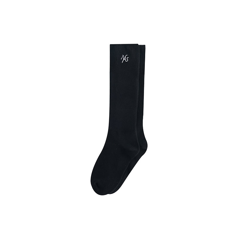 Black Classic Loose Over-The-Calf Socks