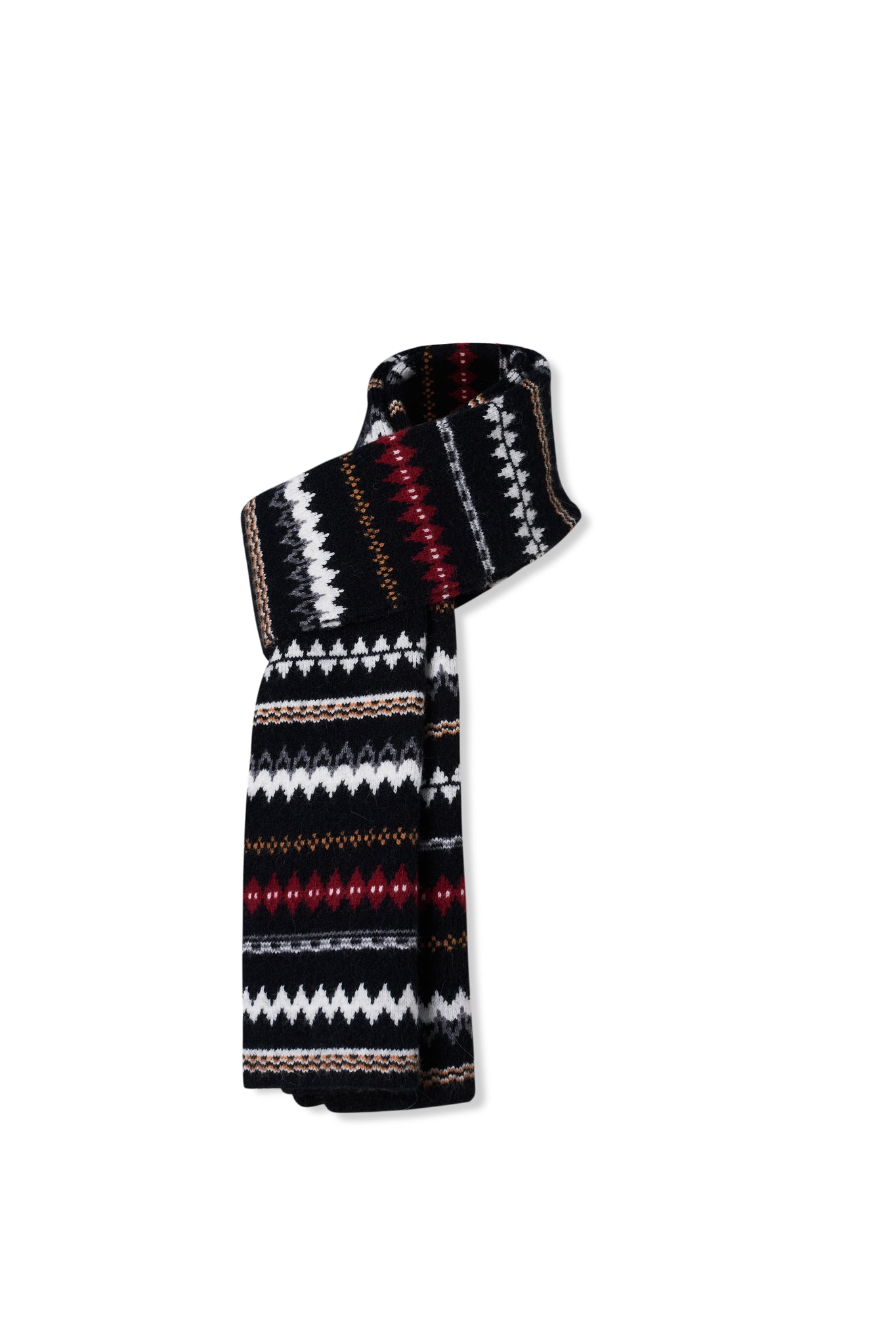 Black FairIsle Scarf