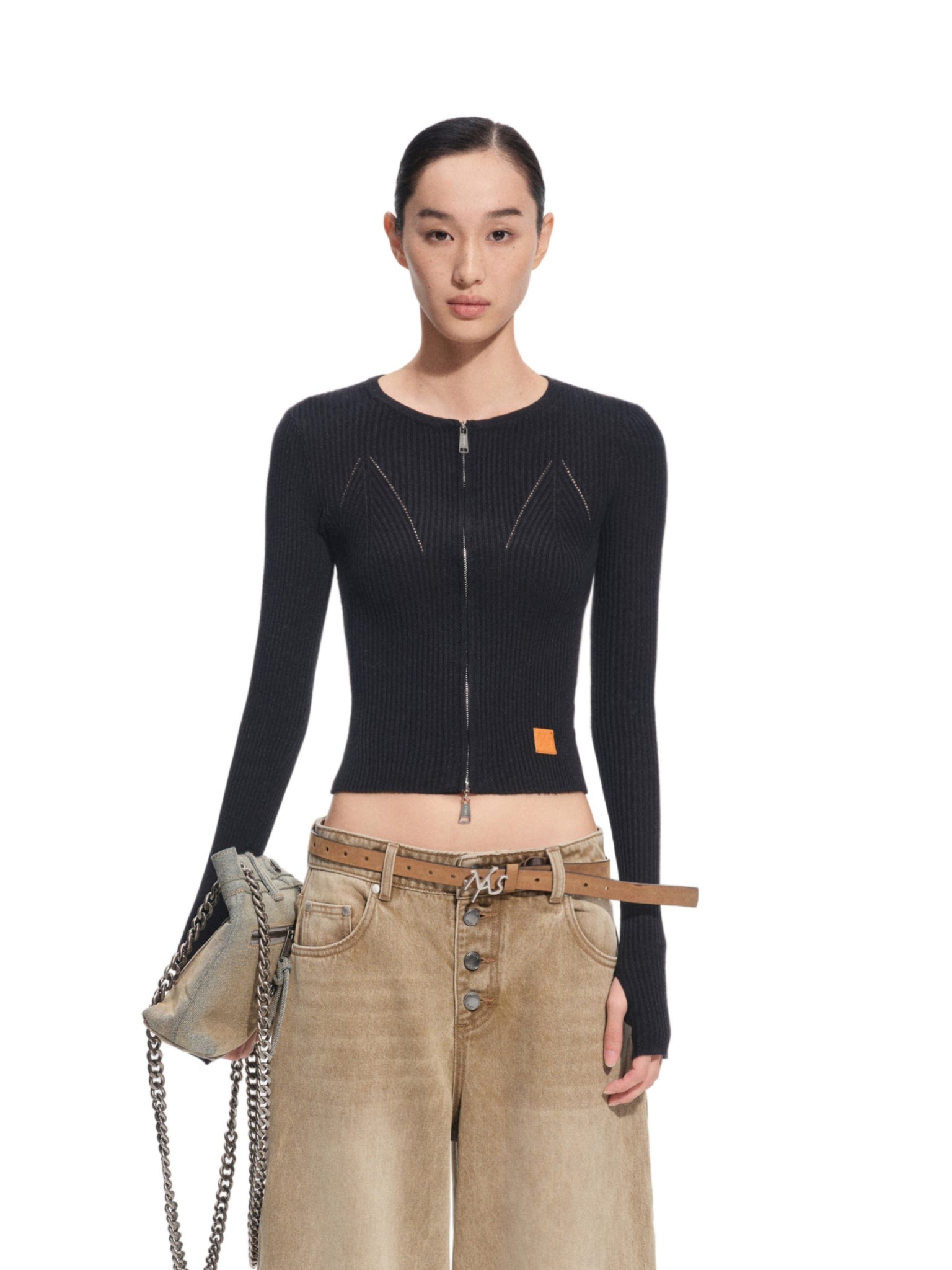 운석 블랙 플라잉 스쿼럴 니트 카디건