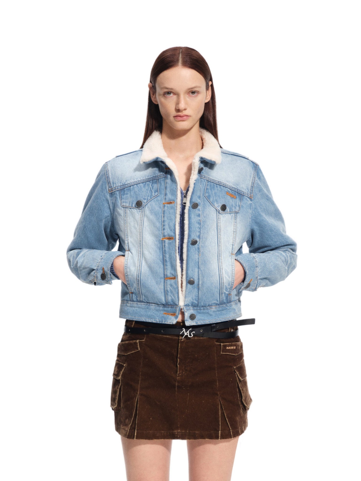 밥캣 데님 코튼 재킷