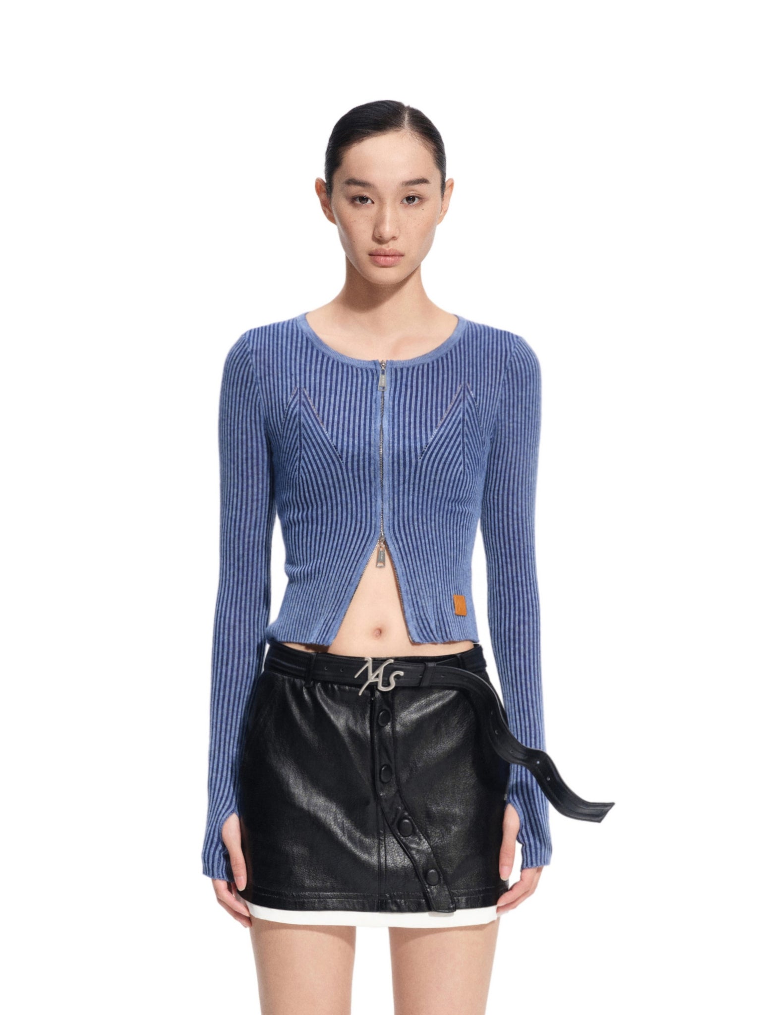 데님 블루 플라잉 스쿼럴 니트 카디건